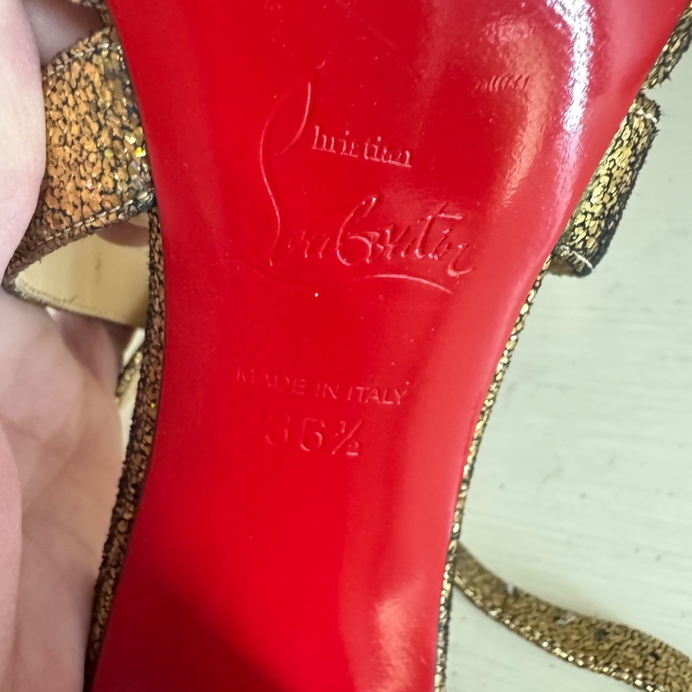 Christian Louboutin Gold Heels - Picture 14 of 14
